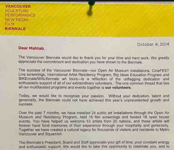 VANCOUVER Biennale – Volunteer